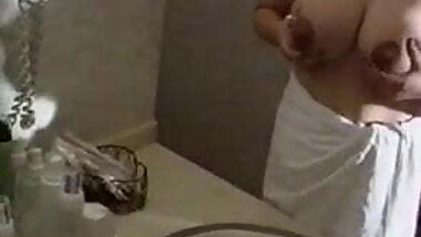 Mom's huge lactating boobs need relief 10