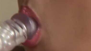 Chinami Sakai pleases herself with a big toy