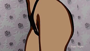 Big fat ass mom with thongs came the studio to tease fuck us with her big fat ass